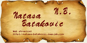 Nataša Bataković vizit kartica